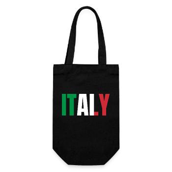 Flag of Italy - Gift Bag for Bottles - black - Front