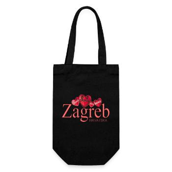 Kroatien hrvatska kroatien hrv reisen europa zagreb - Geschenkbeutel für Flaschen - Schwarz - Vorne