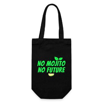Mojito, Cocktail, Mojito-Fächer, Rum - Geschenkbeutel für Flaschen - Schwarz - Vorne