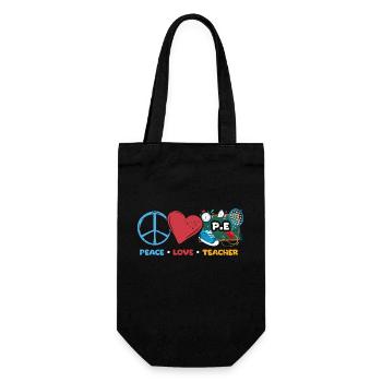 Vintage Peace Love Professeur d’éducation physique Une forme physique - Sac à bouteille - noir - Devant
