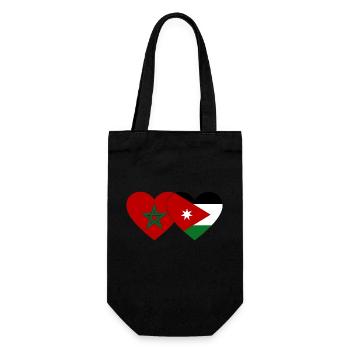Morocco Jordan Flag Heart - Gift Bag for Bottles - black - Front