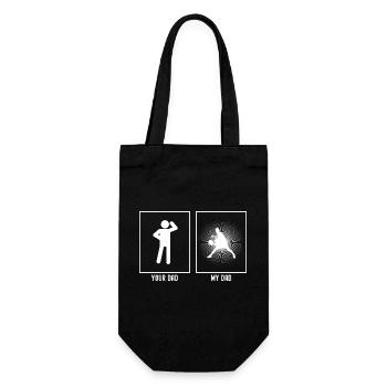 Your father - My father - Tennis player Aufschlagl - Gift Bag for Bottles - black - Front