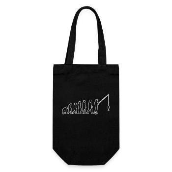 Pêche, pêche, hameçons, pêcheurs, pêche - Sac à bouteille - noir - Devant