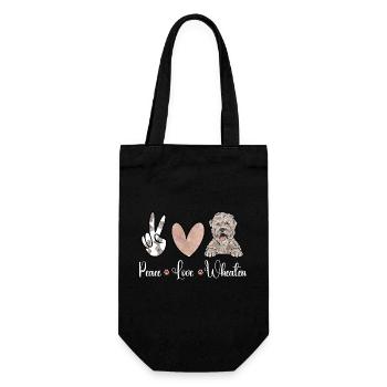 Terrier irlandais à enrobage doux - Sac à bouteille - noir - Devant