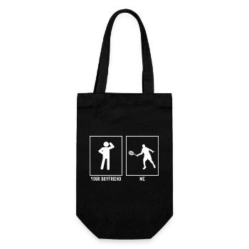 Your friend - Me - Tennis player - Gift Bag for Bottles - black - Front
