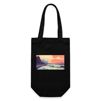 Des vacances et des couchés de soleil ! - Sac à bouteille - noir - Devant