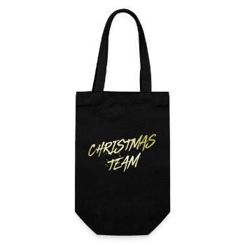 Christmas Team - Gift Bag for Bottles - black - Front