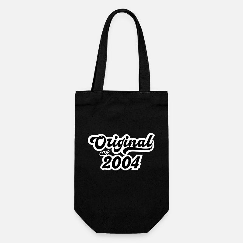 2004 Birthday - Gift Bag for Bottles - black