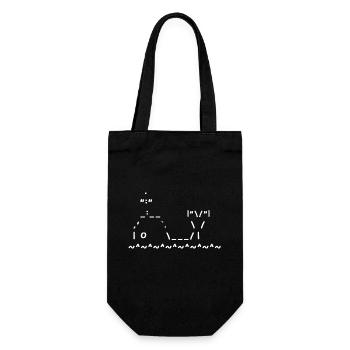 Sweet Whale ASCII - Gift Bag for Bottles - black - Front
