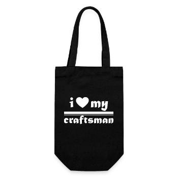 Craftsman Handyman Craft Tool Construction Site - Gift Bag for Bottles - black - Front