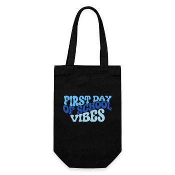 First Day of School Vibes teacher back to school - Gift Bag for Bottles - black - Front