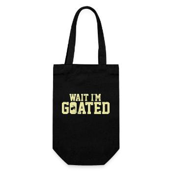 Gamer Life Wait I'm Goated Funny Internet Meme - Gift Bag for Bottles - black - Front