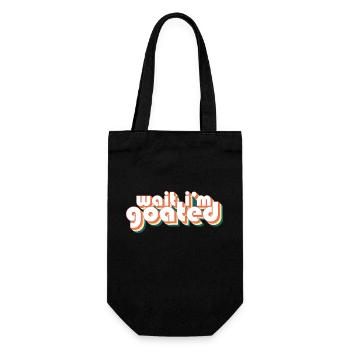 Goat Joke Wait I'm Goated Gamer Life Funny - Geschenkbeutel für Flaschen - Schwarz - Vorne