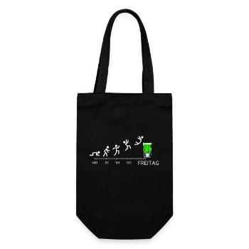 Pfeffi Evolution Pfefferminz Likör Saufen JGA - Geschenkbeutel für Flaschen - Schwarz - Vorne