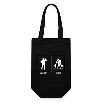 Dein Vater - Mein Vater - Gitarrist Musik - Geschenkbeutel für Flaschen - Schwarz - Vorne