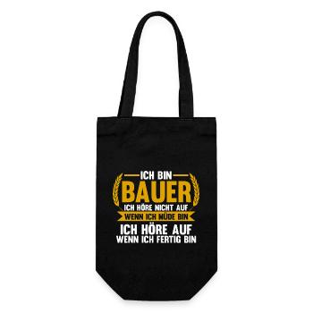 Landwirtschaft Landwirt Traktor Bauernhof Bauer - Geschenkbeutel für Flaschen - Schwarz - Vorne