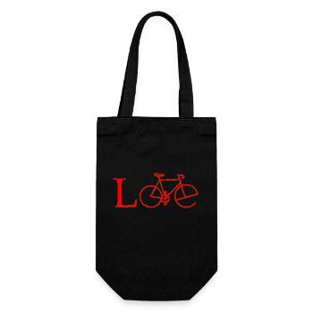 cyclist cycling bmx bike sport mountain biking hobby - Gift Bag for Bottles - black - Front