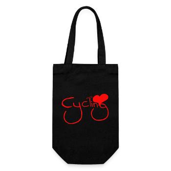 cyclist cycling bmx bike sport mountain biking hobby - Gift Bag for Bottles - black - Front