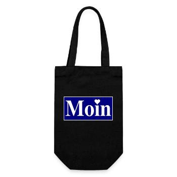 Moin - Geschenkbeutel für Flaschen - Schwarz - Vorne