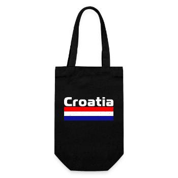 Drapeau national Croatie Vacances Balkans RSFY - Sac à bouteille - noir - Devant