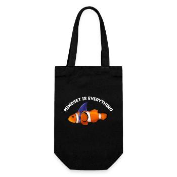 Clownfish, Motivational Quote Mindset - Gift Bag for Bottles - black - Front
