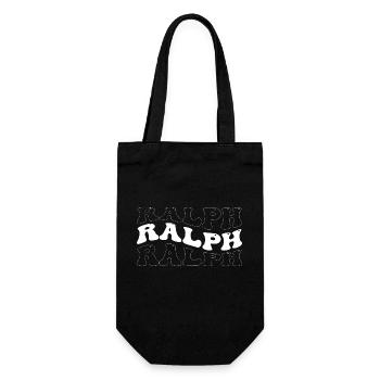Lustig Ralph Groovy 4 Männer Frauen Cool Ralph Batikfarbe - Geschenkbeutel für Flaschen - Schwarz - Vorne