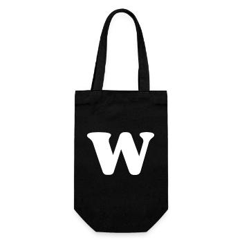 Lettre w - Sac à bouteille - noir - Devant