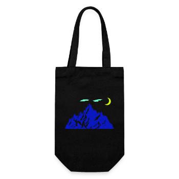mountain halbmond - Geschenkbeutel für Flaschen - Schwarz - Vorne