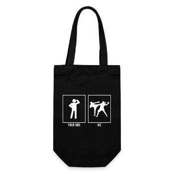 Ton père - Moi - Kickboxing - Sac à bouteille - noir - Devant