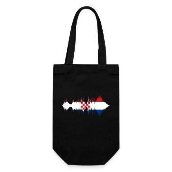 Drapeau de la Croatie Adriatique Zagreb Drapeau croate - Sac à bouteille - noir - Devant