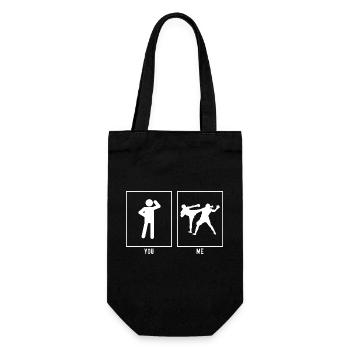 You - Me - Kickboxing - Gift Bag for Bottles - black - Front
