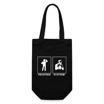 Dein Freund - Mein Freund - Amateur-Boxen - Geschenkbeutel für Flaschen - Schwarz - Vorne