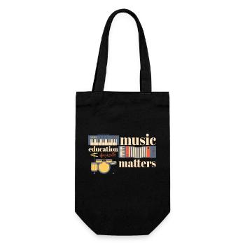 Music Education Matters Music Teacher Musician - Geschenkbeutel für Flaschen - Schwarz - Vorne