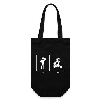 You - Me - Boxing - Gift Bag for Bottles - black - Front
