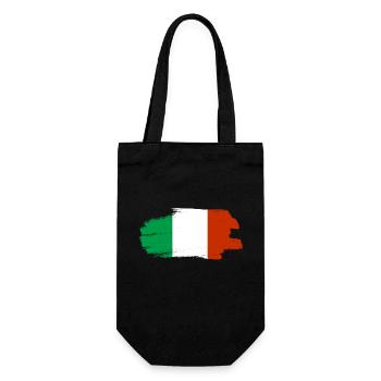 Drapeau de l’Italie Drapeau italien Vintage Look vieilli - Sac à bouteille - noir - Devant