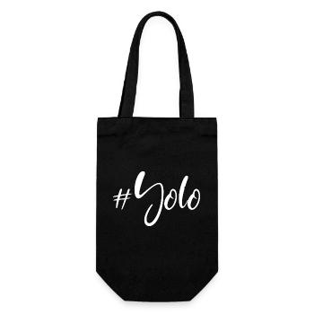 #Yolo - youth word - Gift Bag for Bottles - black - Front
