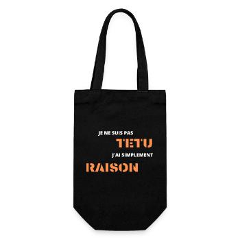 je ne suis pas têtu j'ai simplement raison - Sac à bouteille - noir - Devant