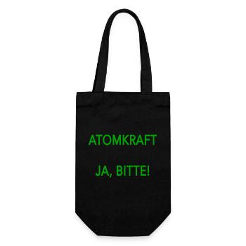 Atomkraft ja bitte - Geschenkbeutel für Flaschen - Schwarz - Vorne