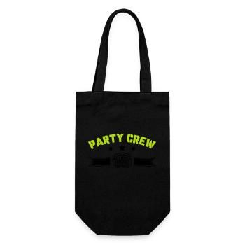 party crew - Geschenkbeutel für Flaschen - Schwarz - Vorne
