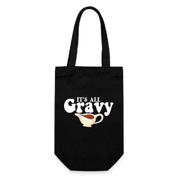 Retro Its All Gravy Baby Vintage Fall Thanksgiving - Gift Bag for Bottles - black - Front