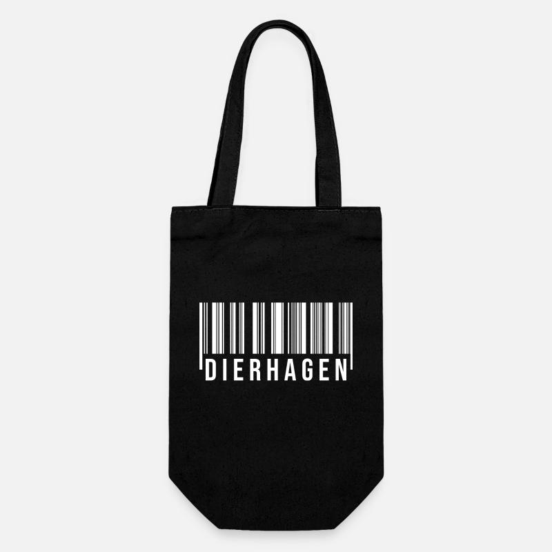 Dierhagen Strichcode - Geschenkbeutel für Flaschen - Schwarz