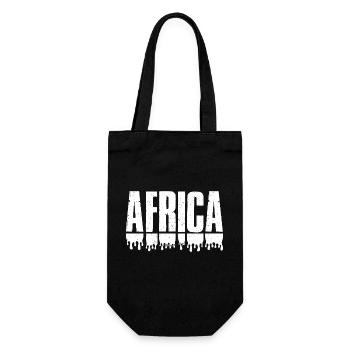 Afrika Geschichte Afro Kamm Haar Kultur Frisur - Geschenkbeutel für Flaschen - Schwarz - Vorne