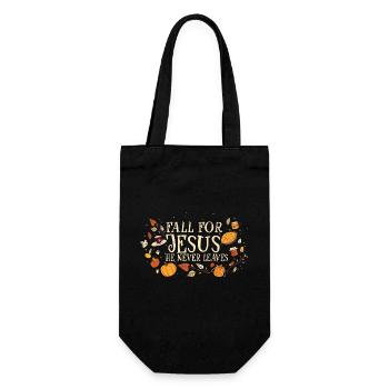 Religious Christian Believer Fall for Jesus Love - Gift Bag for Bottles - black - Front