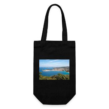Panoramablick Primošten, Šibenik-Knin, Kroatien - Geschenkbeutel für Flaschen - Schwarz - Vorne