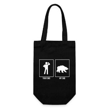 Ihr Vater - Mein Vater - Bärenjagd - Geschenkbeutel für Flaschen - Schwarz - Vorne