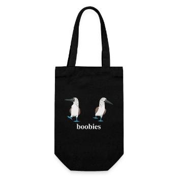 Blue-footed Booby Seabird Blue-footed Booby Seabird - Gift Bag for Bottles - black - Front