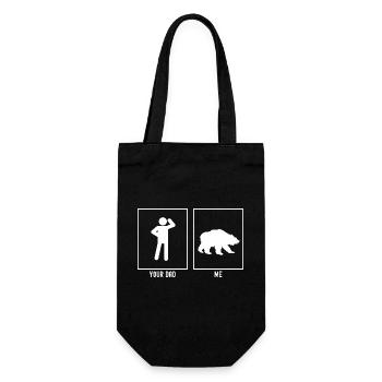 Ton père - Moi - Chasse à l’ours - Sac à bouteille - noir - Devant
