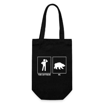 Ihr Freund - Ich - Bärenjagd - Geschenkbeutel für Flaschen - Schwarz - Vorne