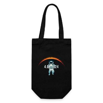 Total Solar Eclipse 2024 - 4.08.24 America - Gift Bag for Bottles - black - Front