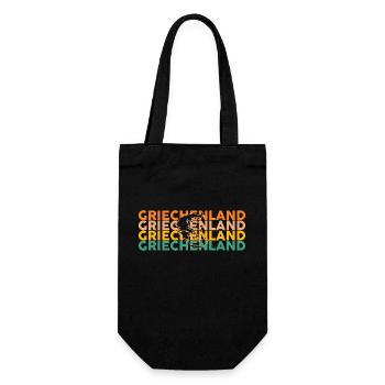 Griechen Grieche Griechenland - Geschenkbeutel für Flaschen - Schwarz - Vorne